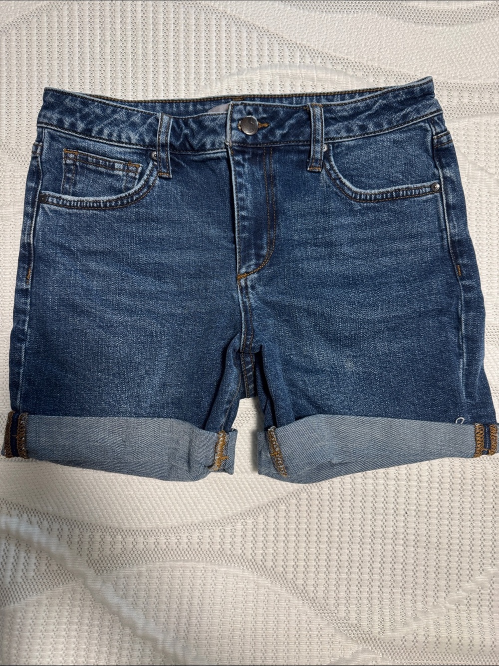 Joe's Jeans Dark Blue Rolled Hem Jean Shorts